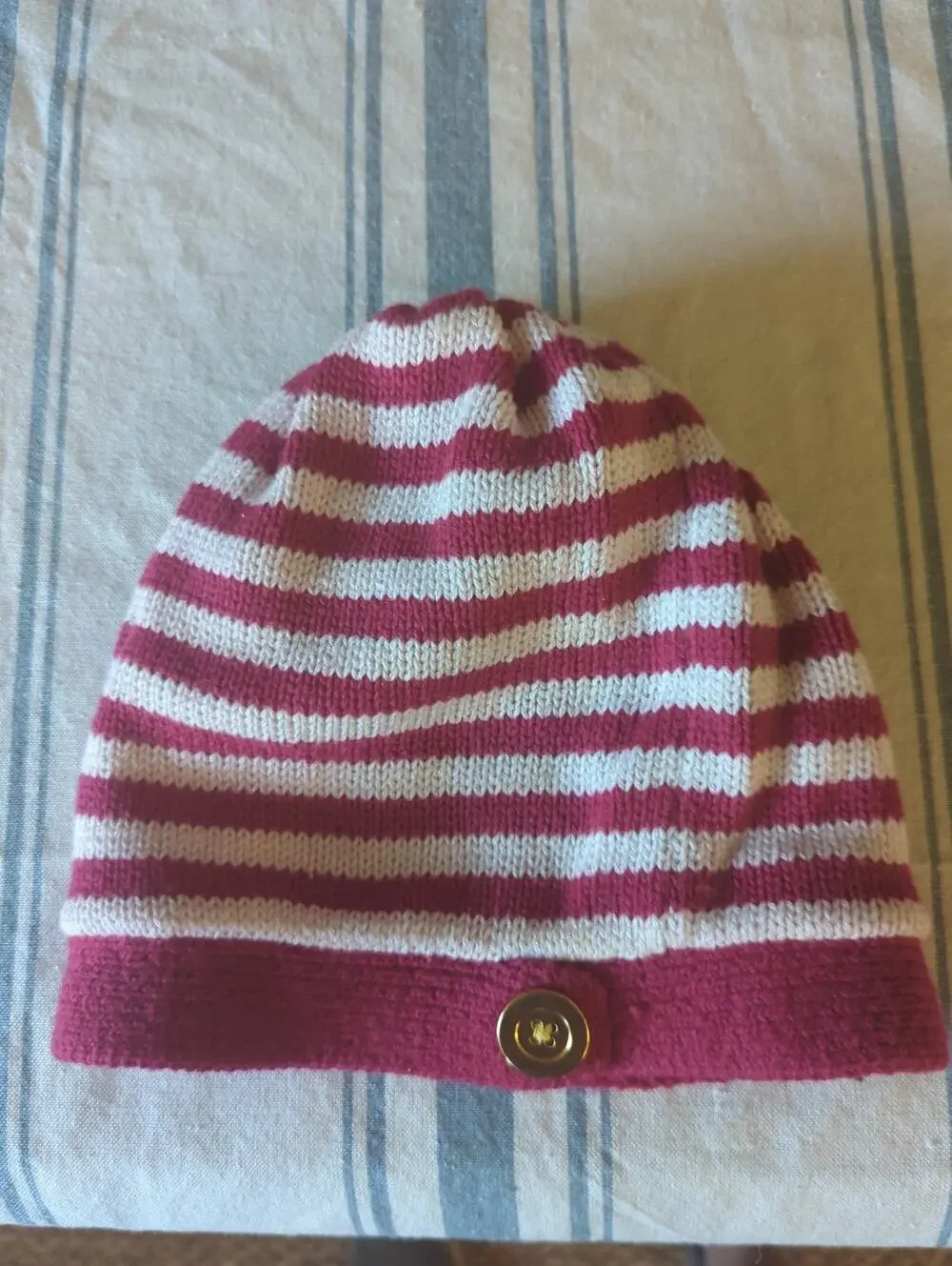 Gap Kids Fushia And White Beanie 2-3 Yrs Old